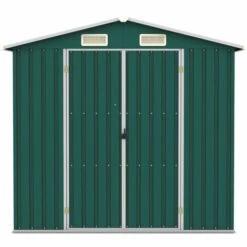 Hommoo Abri De Jardin Vert 205x129x183 Cm Acier Galvanise 10 Hommoo Abri De Jardin Vert 205x129x183 Cm Acier Galvanise -France Abri de jardin Soldes Boutique 54167764 4