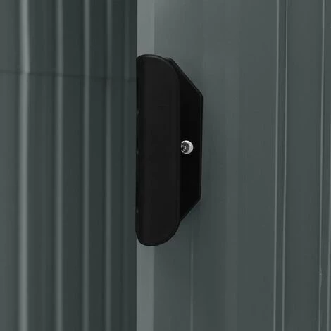 Hommoo Abri De Jardin Avec Etagere Gris 205x130x183 Cm Fer 4 Hommoo Abri De Jardin Avec Etagere Gris 205x130x183 Cm Fer – Image 2