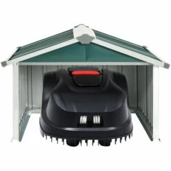 TRUE DEAL Abri Tondeuse Robot De Jardin 92x97x63 Cm Acier Galvanisé Vert -France Abri de jardin Soldes Boutique 54481959 3