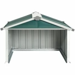 TRUE DEAL Abri Tondeuse Robot De Jardin 92x97x63 Cm Acier Galvanisé Vert -France Abri de jardin Soldes Boutique 54481959 4