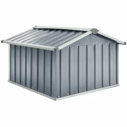 TRUE DEAL Abri Pour Robot De Jardin 92x97x63 Cm Acier Galvanisé Gris -France Abri de jardin Soldes Boutique 54485608 5