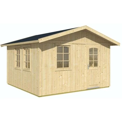 ALPHOLZ Abri De Jardin Lennart Naturel , 70 Mm Épaisseur Paroi 447 X 470 Cm - Sans Traitement De Couleur 4 ALPHOLZ Abri De Jardin Lennart Naturel , 70 Mm Épaisseur Paroi 447 X 470 Cm - Sans Traitement De Couleur – Image 2