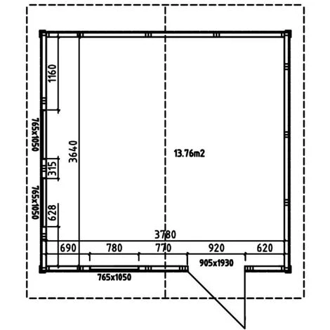 ALPHOLZ Abri De Jardin Lennart Naturel , 70 Mm Épaisseur Paroi 447 X 470 Cm - Sans Traitement De Couleur 6 ALPHOLZ Abri De Jardin Lennart Naturel , 70 Mm Épaisseur Paroi 447 X 470 Cm - Sans Traitement De Couleur – Image 4