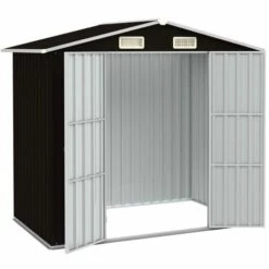 Topdeal Abri De Jardin Marron 205x129x183 Cm Acier Galvanisé FF46300_FR -France Abri de jardin Soldes Boutique 54643137 3