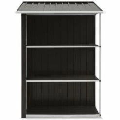 Topdeal Abri De Jardin Avec étagère Marron 205x130x183 Cm Fer FF47105_FR -France Abri de jardin Soldes Boutique 54643152 5
