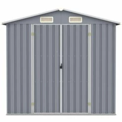 Topdeal Abri De Jardin Gris 205x129x183 Cm Acier Galvanisé FF46298_FR -France Abri de jardin Soldes Boutique 54643356 4