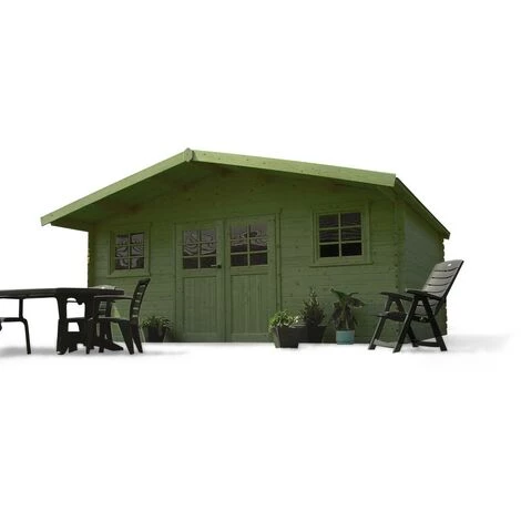 SOLID Abri Jardin Bois "Zürich" - 19.71 M² - 5.08 X 3.88 X 2.53 M - 28 Mm 3 SOLID Abri Jardin Bois "Zürich" - 19.71 M² - 5.08 X 3.88 X 2.53 M - 28 Mm