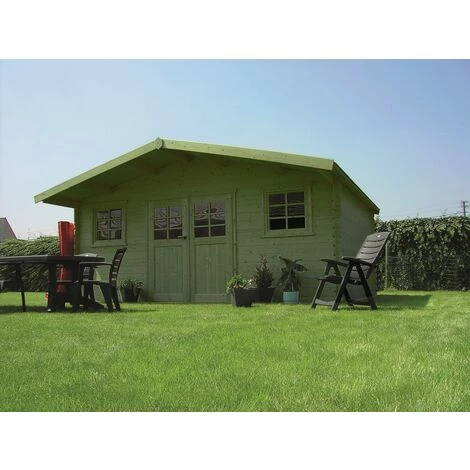 SOLID Abri Jardin Bois "Zürich" - 19.71 M² - 5.08 X 3.88 X 2.53 M - 28 Mm 4 SOLID Abri Jardin Bois "Zürich" - 19.71 M² - 5.08 X 3.88 X 2.53 M - 28 Mm – Image 2