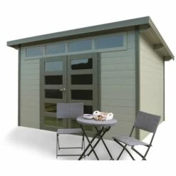 SOLID Abri Jardin Bois "Verona" - 7.2 M² - 3 X 2.4 X 2.33 M - 28 Mm