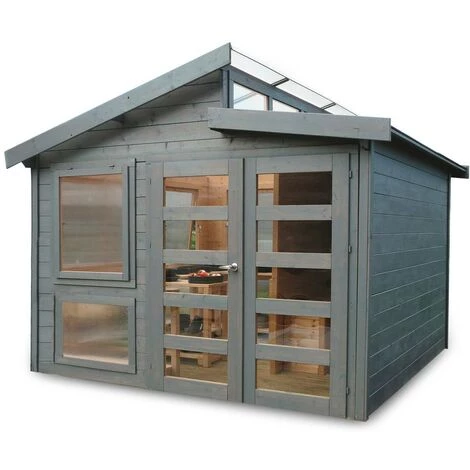 HABITAT ET JARDIN Abri Jardin Bois "Merano" - 8.92 M² - 2.99 X 2.99 X 2.64 M - 28 Mm 3 HABITAT ET JARDIN Abri Jardin Bois "Merano" - 8.92 M² - 2.99 X 2.99 X 2.64 M - 28 Mm