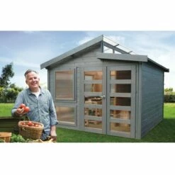 HABITAT ET JARDIN Abri Jardin Bois "Merano" - 8.92 M² - 2.99 X 2.99 X 2.64 M - 28 Mm 7 HABITAT ET JARDIN Abri Jardin Bois "Merano" - 8.92 M² - 2.99 X 2.99 X 2.64 M - 28 Mm -France Abri de jardin Soldes Boutique 54716944 2