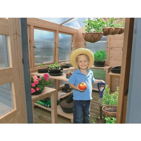 HABITAT ET JARDIN Abri Jardin Bois "Merano" - 8.92 M² - 2.99 X 2.99 X 2.64 M - 28 Mm 6 HABITAT ET JARDIN Abri Jardin Bois "Merano" - 8.92 M² - 2.99 X 2.99 X 2.64 M - 28 Mm – Image 4