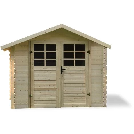 SOLID Abri Jardin Bois Traditionnel - 8.88 M2 - 2.98 X 2.98x 2.18 M - 28 Mm 3 SOLID Abri Jardin Bois Traditionnel - 8.88 M2 - 2.98 X 2.98x 2.18 M - 28 Mm