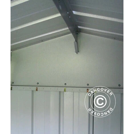 DANCOVER Abri De Jardin 2,42x2,98x1,93m, Argenté - Argenté 3 DANCOVER Abri De Jardin 2,42x2,98x1,93m, Argenté - Argenté