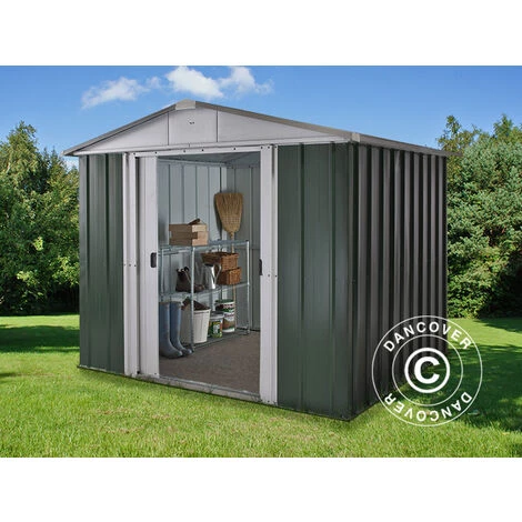 DANCOVER Abri De Jardin 2,02x2,17x1,89m, Vert/Argent - Vert / Argent 4 DANCOVER Abri De Jardin 2,02x2,17x1,89m, Vert/Argent - Vert / Argent – Image 2