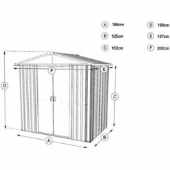 DANCOVER Abri De Jardin 2,02x1,37x1,89m, Anthracite - Anthracite