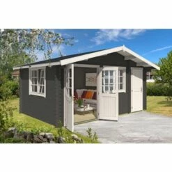 Abri De Jardin Lasita Maja Borkum 4 Naturel , 40 Mm Épaisseur Paroi 543 X 380 Cm - Sans Traitement De Couleur -France Abri de jardin Soldes Boutique 55358701 5