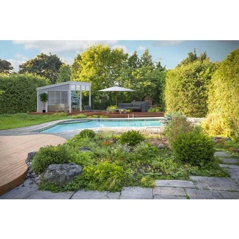 Abri De Jardin Pavillon Palmako Nova Naturel 432 X 358 Cm - Sans Traitement De Couleur 4 Abri De Jardin Pavillon Palmako Nova Naturel 432 X 358 Cm - Sans Traitement De Couleur – Image 2