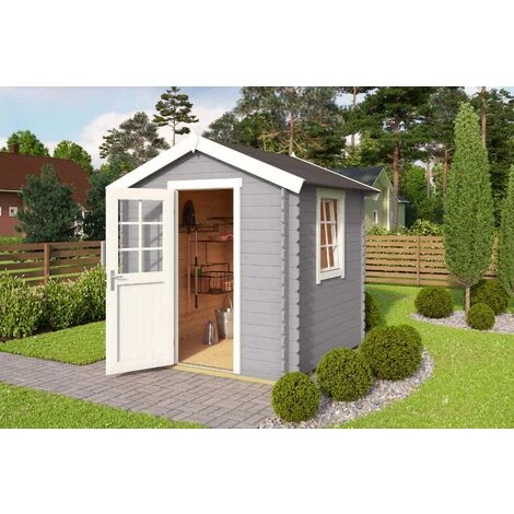 LASITAMAJA Cabane à Outils Wels Gris Peinture De Protection Contre Les Intempéries, 28 Mm Épaisseur Paroi 340 X 320 Cm - Gris 4 LASITAMAJA Cabane à Outils Wels Gris Peinture De Protection Contre Les Intempéries, 28 Mm Épaisseur Paroi 340 X 320 Cm - Gris – Image 2