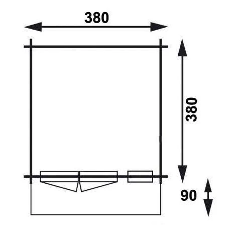 ALPHOLZ Abri De Jardin Mona-70 Naturel , 70 Mm Épaisseur Paroi 416 X 470 Cm - Sans Traitement De Couleur 5 ALPHOLZ Abri De Jardin Mona-70 Naturel , 70 Mm Épaisseur Paroi 416 X 470 Cm - Sans Traitement De Couleur – Image 3