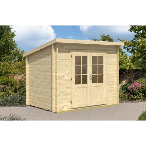 GartenTiger Abri De Jardin Toit En Pente Martina-28 Naturel , 28 Mm Épaisseur Paroi 300 X 225 Cm - Sans Traitement De Couleur 4 GartenTiger Abri De Jardin Toit En Pente Martina-28 Naturel , 28 Mm Épaisseur Paroi 300 X 225 Cm - Sans Traitement De Couleur – Image 2