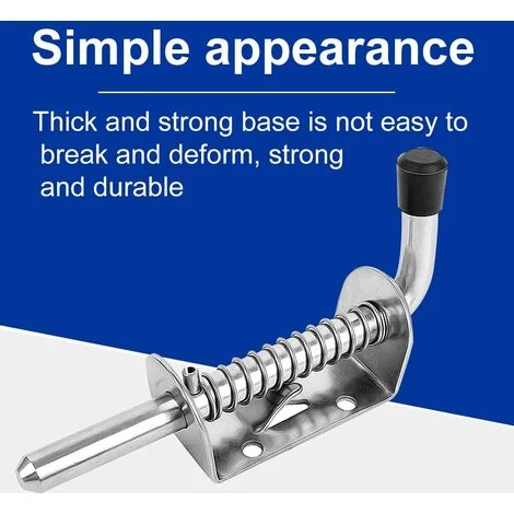 FONTAINEBLEAU Verrou à Ressort Acier Inoxydable, Verrou De Porte à Ressort Porte Abri De Jardin Verrou Ressort Véhicule Réglable Galvanisé Accessoire Outils Bricolage 2 Pièces 7 FONTAINEBLEAU Verrou à Ressort Acier Inoxydable, Verrou De Porte à Ressort Porte Abri De Jardin Verrou Ressort Véhicule Réglable Galvanisé Accessoire Outils Bricolage 2 Pièces – Image 5