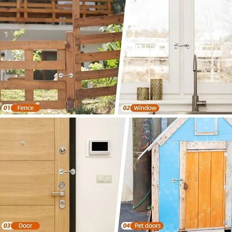 FONTAINEBLEAU Verrous Et Boulons Pour Serrures De Porte, Crochet De Cabine, Support De Fenêtre Pour Entretoise Silencieux, Acier Inoxydable, 75 Mm, Argent, 1Pcs 7 FONTAINEBLEAU Verrous Et Boulons Pour Serrures De Porte, Crochet De Cabine, Support De Fenêtre Pour Entretoise Silencieux, Acier Inoxydable, 75 Mm, Argent, 1Pcs â Image 5