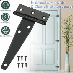 FONTAINEBLEAU Lot De 6 Charnières En T Pour Abri De Jardin,,Acier Forgé,Ne Rouille Pas, Noir, 15cm Robustes 10 FONTAINEBLEAU Lot De 6 Charnières En T Pour Abri De Jardin,,Acier Forgé,Ne Rouille Pas, Noir, 15cm Robustes -France Abri de jardin Soldes Boutique 55567557 4