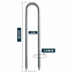 FONTAINEBLEAU Ensemble De 4 Piquets De Fixation En U, Piquets Robustes En Acier Galvanisé Pour Trampoline, Tente De Camping Et Jardin -France Abri de jardin Soldes Boutique 55567564 3