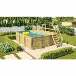 POOLCREW Piscine En Bois Massif "Ligne Exclusive" S Naturel Imprégné Sous Pression 309 X 416 Cm - Sans Traitement De Couleur 10 POOLCREW Piscine En Bois Massif "Ligne Exclusive" S Naturel Imprégné Sous Pression 309 X 416 Cm - Sans Traitement De Couleur -France Abri de jardin Soldes Boutique 55778796 4