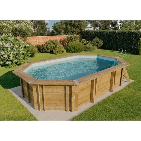 POOLCREW Piscine Hors Sol Baros - Enterrable Marron Imprégné Sous Pression 336 X 436 Cm - Marron 3 POOLCREW Piscine Hors Sol Baros - Enterrable Marron Imprégné Sous Pression 336 X 436 Cm - Marron
