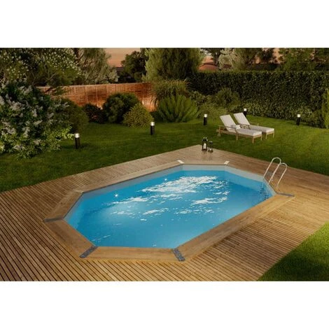 POOLCREW Piscine Hors Sol Baros - Enterrable Marron Imprégné Sous Pression 336 X 436 Cm - Marron 4 POOLCREW Piscine Hors Sol Baros - Enterrable Marron Imprégné Sous Pression 336 X 436 Cm - Marron – Image 2