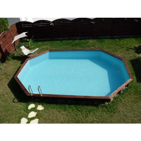POOLCREW Piscine Hors Sol Baros - Enterrable Marron Imprégné Sous Pression 336 X 436 Cm - Marron 6 POOLCREW Piscine Hors Sol Baros - Enterrable Marron Imprégné Sous Pression 336 X 436 Cm - Marron – Image 4