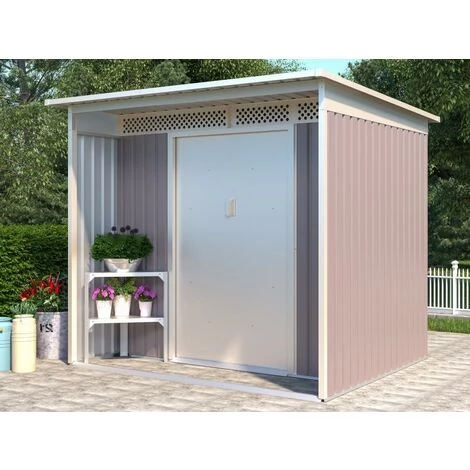 VENTE-UNIQUE.COM Abri De Jardin Métal En Acier Galvanisé Gris 5,5 M² COLMAR - Gris 3 VENTE-UNIQUE.COM Abri De Jardin Métal En Acier Galvanisé Gris 5,5 M² COLMAR - Gris