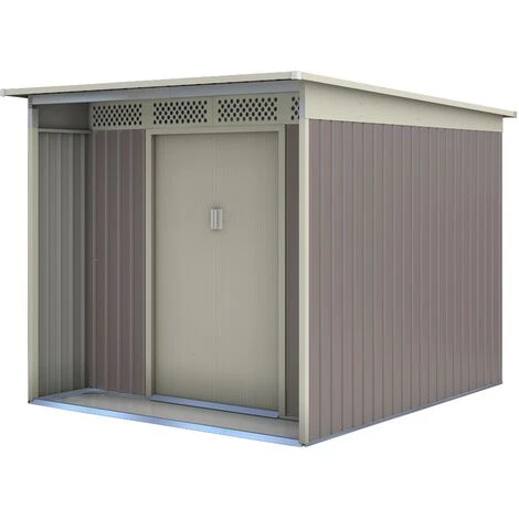 VENTE-UNIQUE.COM Abri De Jardin Métal En Acier Galvanisé Gris 5,5 M² COLMAR - Gris 4 VENTE-UNIQUE.COM Abri De Jardin Métal En Acier Galvanisé Gris 5,5 M² COLMAR - Gris – Image 2