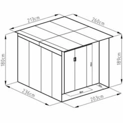 VENTE-UNIQUE.COM Abri De Jardin Métal En Acier Galvanisé Gris 5,5 M² COLMAR - Gris 8 VENTE-UNIQUE.COM Abri De Jardin Métal En Acier Galvanisé Gris 5,5 M² COLMAR - Gris -France Abri de jardin Soldes Boutique 55881138 3
