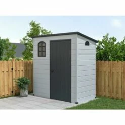 VENTE-UNIQUE.COM Abri De Jardin En Résine Gris Anthracite 2,12 M² NERIO - Gris Anthracite, Gris