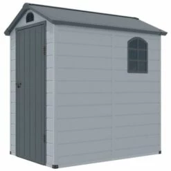 VENTE-UNIQUE.COM Abri De Jardin En Résine Gris 2,57 M² CESIO - Gris Anthracite, Gris -France Abri de jardin Soldes Boutique 55884260 3