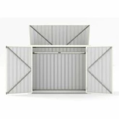 VENTE-UNIQUE.COM Abri Pour Poubelle Double En Métal En Acier Galvanisé Gris ILARIO - L.181 X P.107 X H.131 Cm - Gris Anthracite, Gris -France Abri de jardin Soldes Boutique 55885019 5