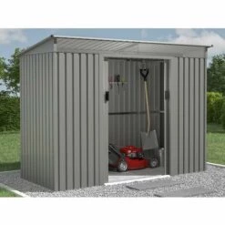 VENTE-UNIQUE.COM Abri De Jardin Métal En Acier Galvanisé Gris Avec Claire-voies Transparentes 3,24 M² FOLCO - Gris 9 VENTE-UNIQUE.COM Abri De Jardin Métal En Acier Galvanisé Gris Avec Claire-voies Transparentes 3,24 M² FOLCO - Gris -France Abri de jardin Soldes Boutique 55885021 3