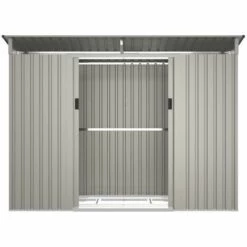 VENTE-UNIQUE.COM Abri De Jardin Métal En Acier Galvanisé Gris Avec Claire-voies Transparentes 3,24 M² FOLCO - Gris 11 VENTE-UNIQUE.COM Abri De Jardin Métal En Acier Galvanisé Gris Avec Claire-voies Transparentes 3,24 M² FOLCO - Gris -France Abri de jardin Soldes Boutique 55885021 5