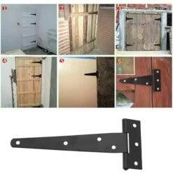 SUPERMARKET Lot De 6 Charnières En T Pour Abri De Jardin - 12,7 Cm - Robustes - Acier Forgé - Ne Rouille Pas - Noir,Superma 9 SUPERMARKET Lot De 6 Charnières En T Pour Abri De Jardin - 12,7 Cm - Robustes - Acier Forgé - Ne Rouille Pas - Noir,Superma -France Abri de jardin Soldes Boutique 55920940 3