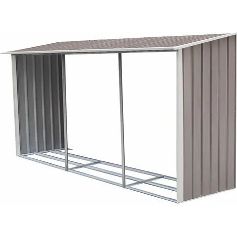 HABITAT ET JARDIN Option Abri Bûches Pour Abri De Jardin "DALLAS" 15.16 M² - Gris. 3 HABITAT ET JARDIN Option Abri Bûches Pour Abri De Jardin "DALLAS" 15.16 M² - Gris.