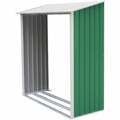 HABITAT ET JARDIN Option Abri Bûches Pour Abri De Jardin "ROSAS" 4.07 M² - Vert.
