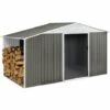 HABITAT ET JARDIN Abri De Jardin Métal "Dallas" 5,29 M² Avec Abri Bûche