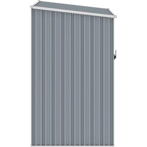 INLIFE Abri De Jardin Gris 87x98x159 Cm Acier Galvanisé 5 INLIFE Abri De Jardin Gris 87x98x159 Cm Acier Galvanisé – Image 3