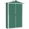 INLIFE Abri De Jardin Vert 107,5x46x183 Cm Acier Galvanisé