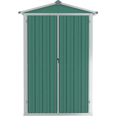 INLIFE Abri De Jardin Vert 107,5x46x183 Cm Acier Galvanisé 6 INLIFE Abri De Jardin Vert 107,5x46x183 Cm Acier Galvanisé – Image 4