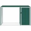 INLIFE Abri à Bois De Jardin Vert 245x98x159 Cm Acier Galvanisé 2 INLIFE Abri à Bois De Jardin Vert 245x98x159 Cm Acier Galvanisé -France Abri de jardin Soldes Boutique 56413623 1