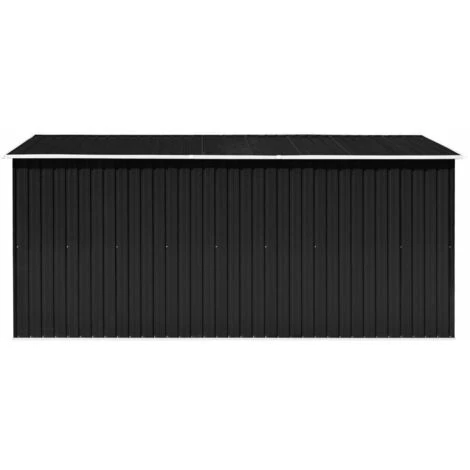 INLIFE Abri De Jardin 257x392x181 Cm Métal Anthracite 6 INLIFE Abri De Jardin 257x392x181 Cm Métal Anthracite – Image 4
